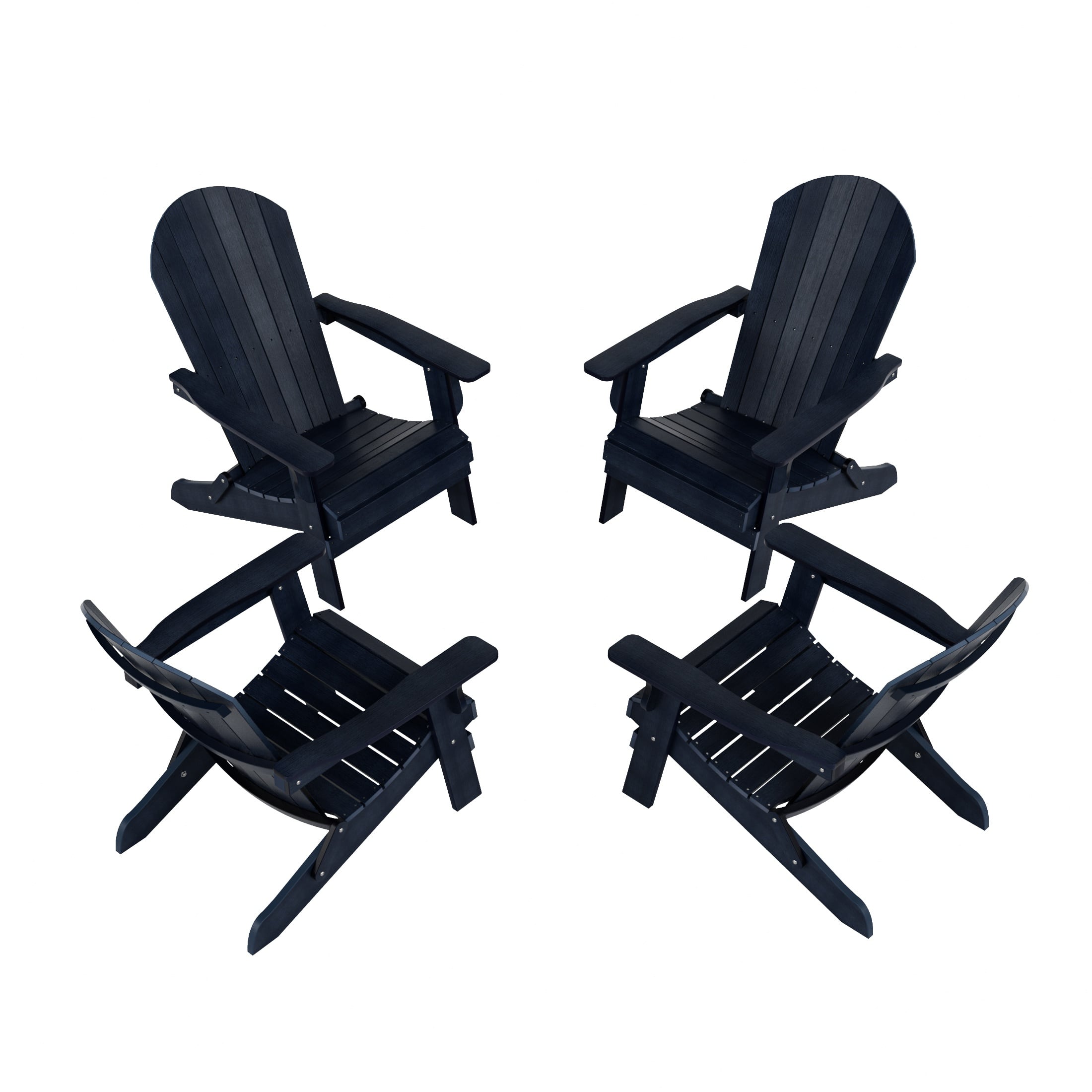 WestinTrends - Tuscany Outdoor Folding Adirondack Seashell Chair (Set of 4) - Navy Blue price history on PriceWatchPro