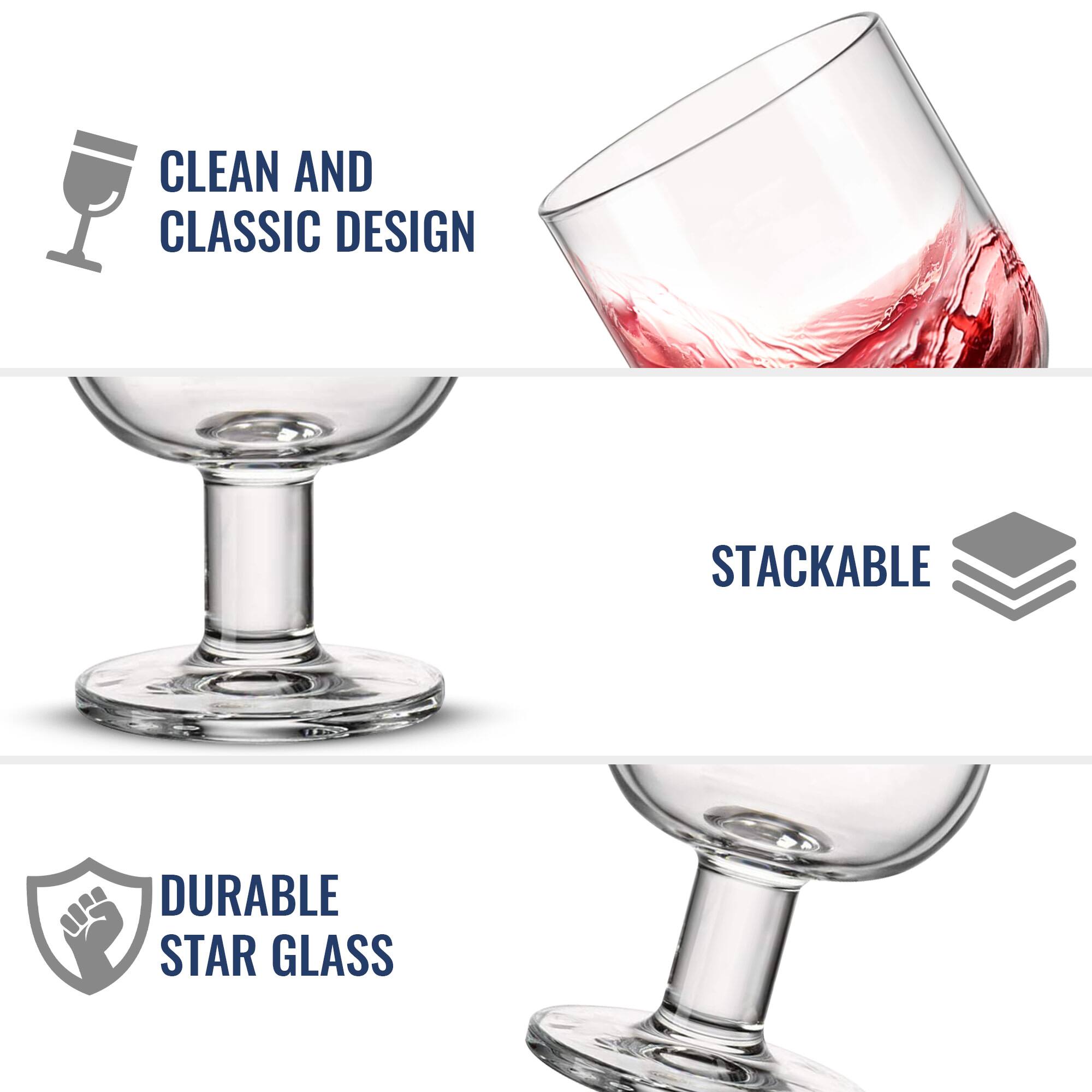 CLEAN AND CLASSIC DESIGN  
STACKABLE  
DURABLE STAR GLASS