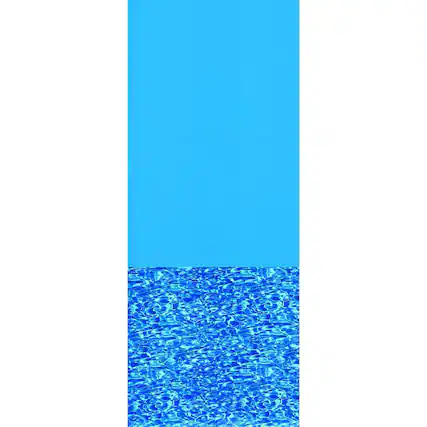 Front. Swimline - Swimline 21 Foot Swirl Blue Round Above Ground Swimming Pool Wall Overlap Liner - Blue.
