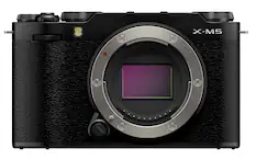 Front. Fujifilm - X-M5 Mirrorless Camera Body - Black.