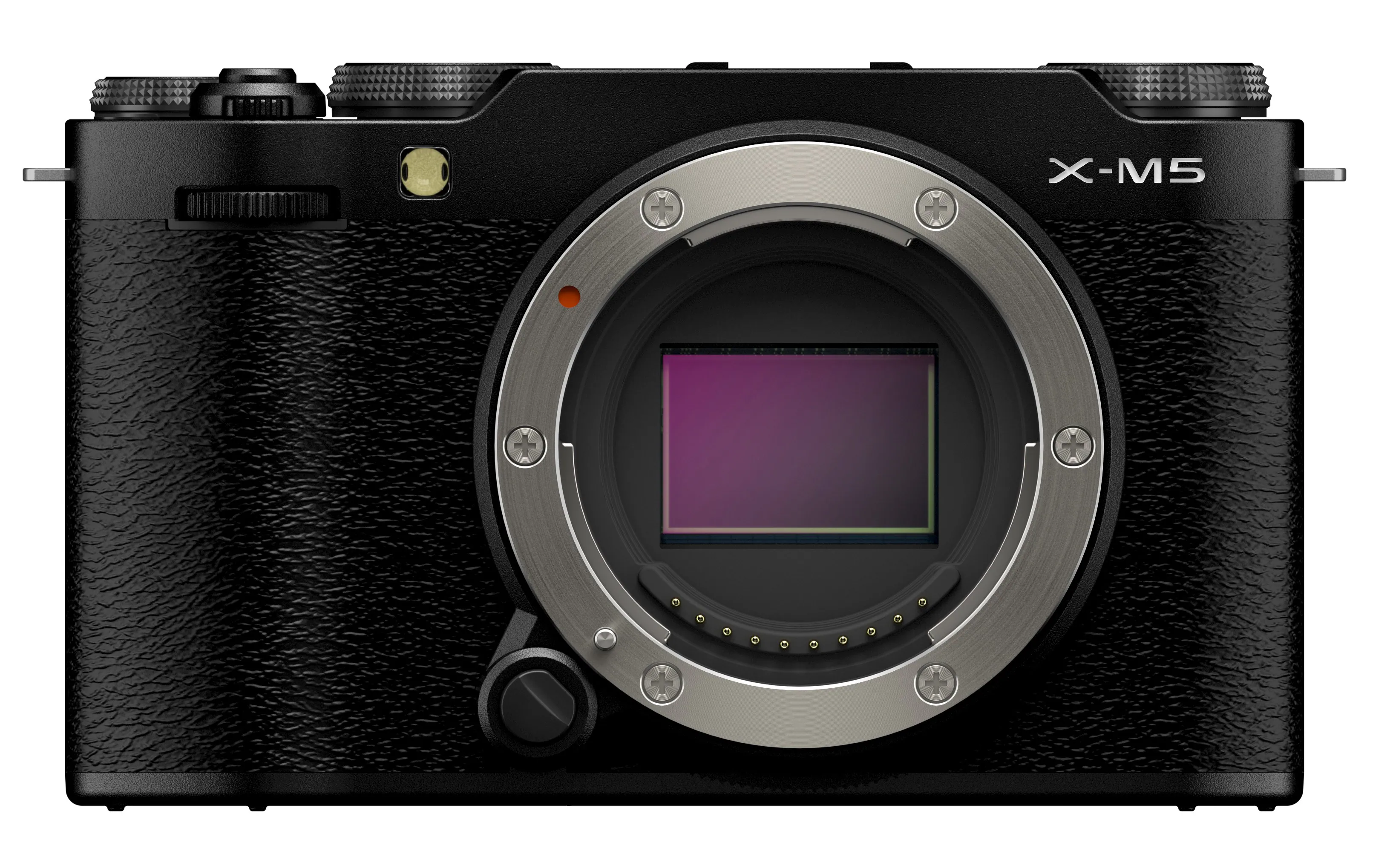 Front. Fujifilm - X-M5 Mirrorless Camera Body - Black.