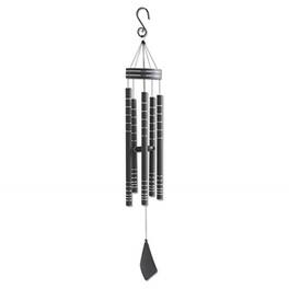 K&K Interiors - 16326B 40 Inch Matte W Wind Chime, and Silver - Black