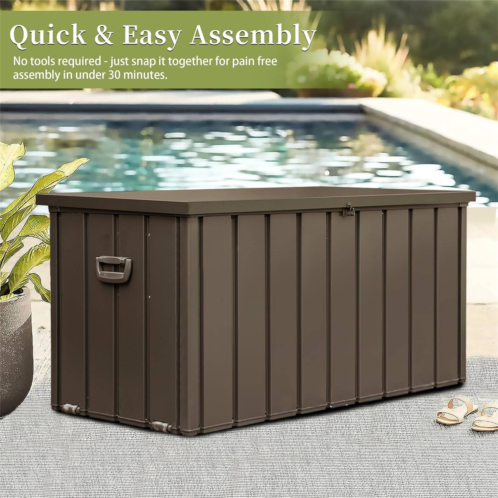Quick & Easy Assembly  
No tools required - just snap it together for pain-free assembly in under 30 minutes.