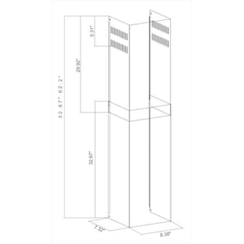 5.31  
62.2  
67  
32  
29.92"  
32.67"  
7.32  
8.38"  

32'-8 1/2" x 12 1/2"  
12.67"  
7.32"  
8.38"