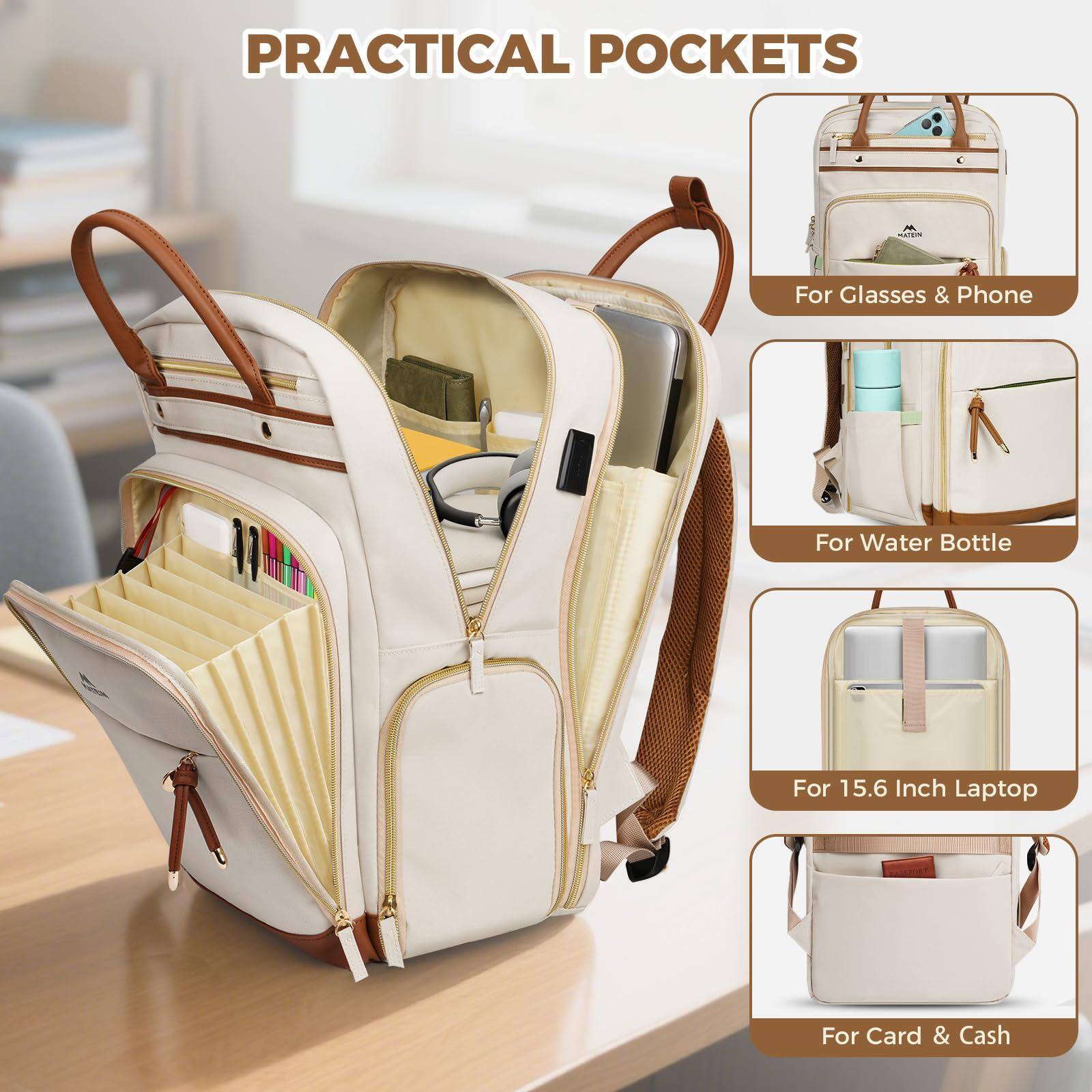 Alt View 2. Live At Space - Teacher Backpack With Lunch Compartment Detachable  15 6 Inch Laptop Usb Port   Organized Pocket College Computer Work - Default.