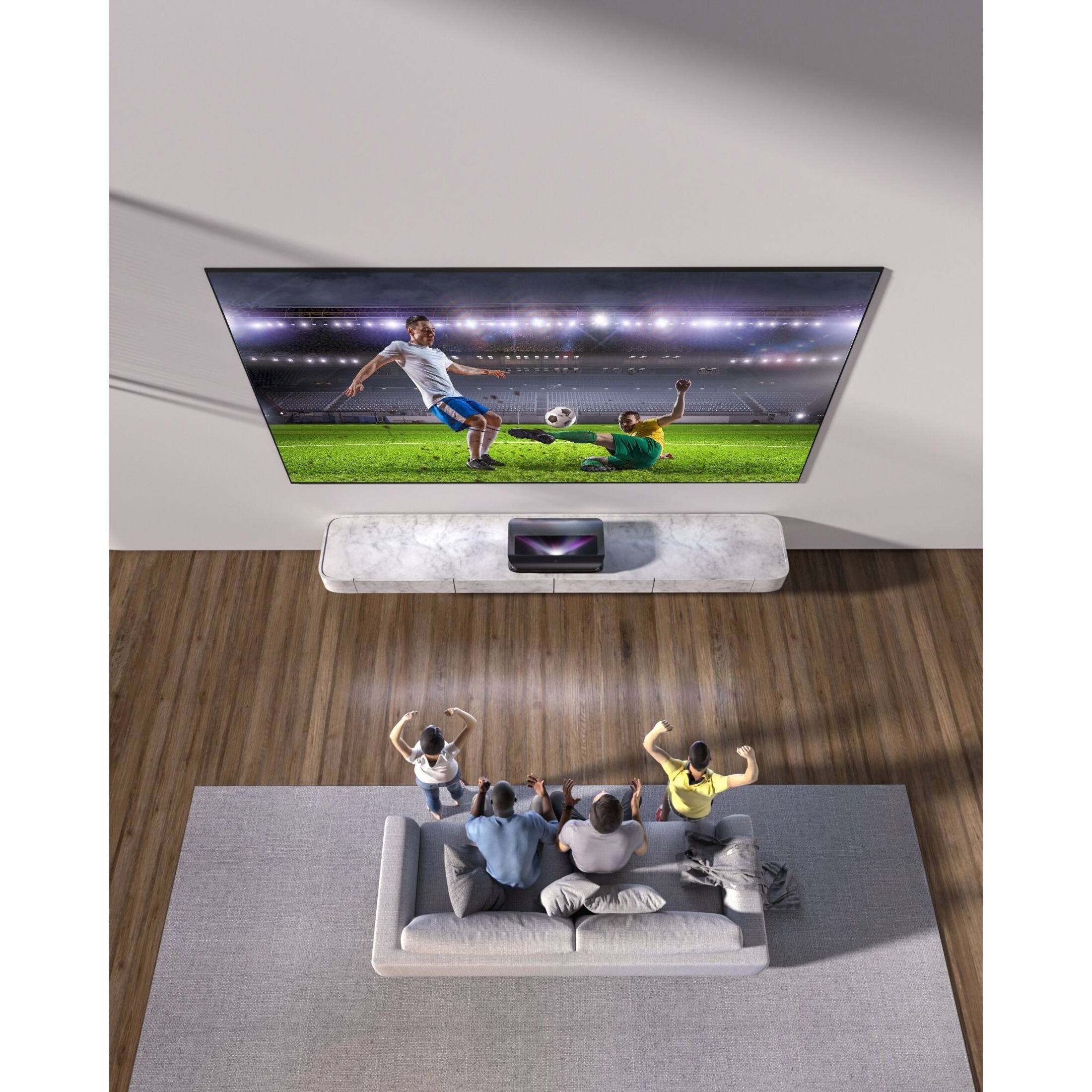 Alt View 19. AWOL Vision - ALR D-100 100" Ambient Light Rejection (ALR) Daylight Fixed Frame Ultra Short Throw (UST) Projector Screen,4K/8K 3D - Gray.