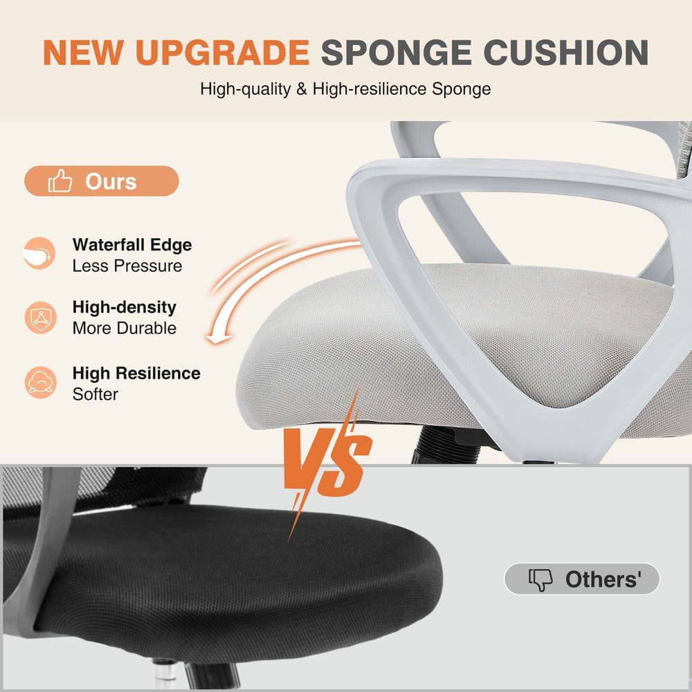 NEW UPGRADE SPONGE CUSHION  
High-quality & High-resilience Sponge  

Ours  
- Waterfall Edge  
  Less Pressure  
- High-density  
  More Durable  
- High Resilience  
  Softer  

VS  

Others'