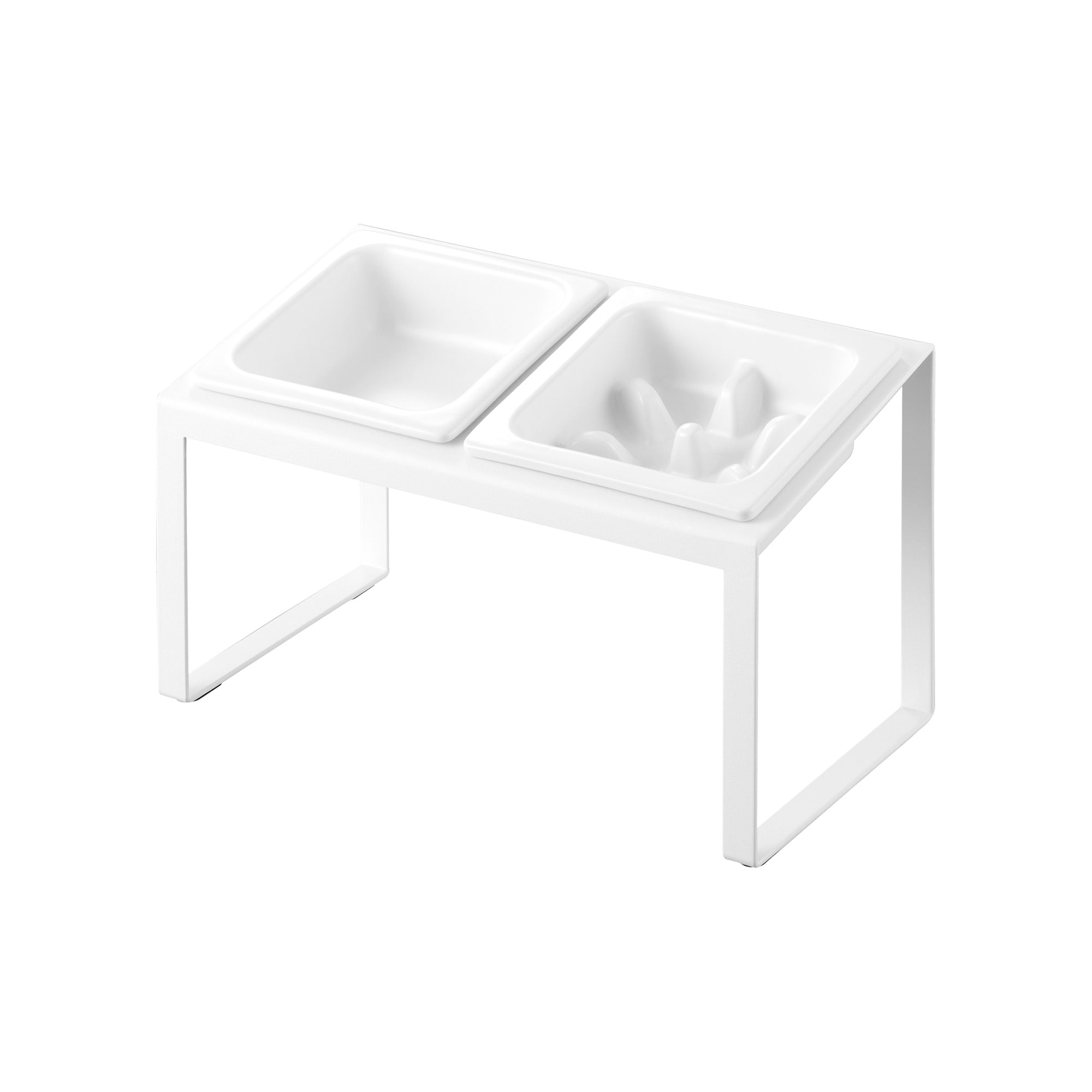 Alt View 5. Yamazaki Home - Slow Feeder Pet Bowl - Steel + Ceramic - Black.