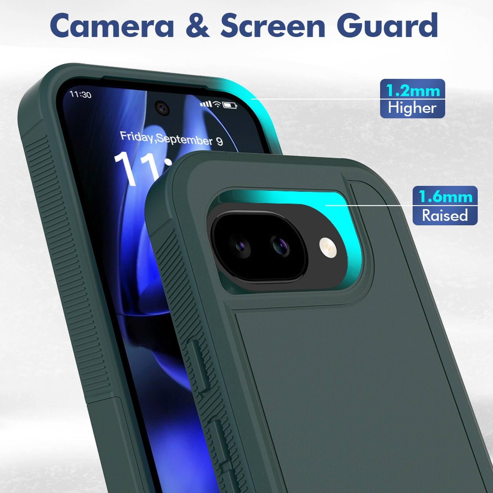 Camera & Screen Guard

11:30 Friday, September 9

1.2mm Higher
1.6mm Raised