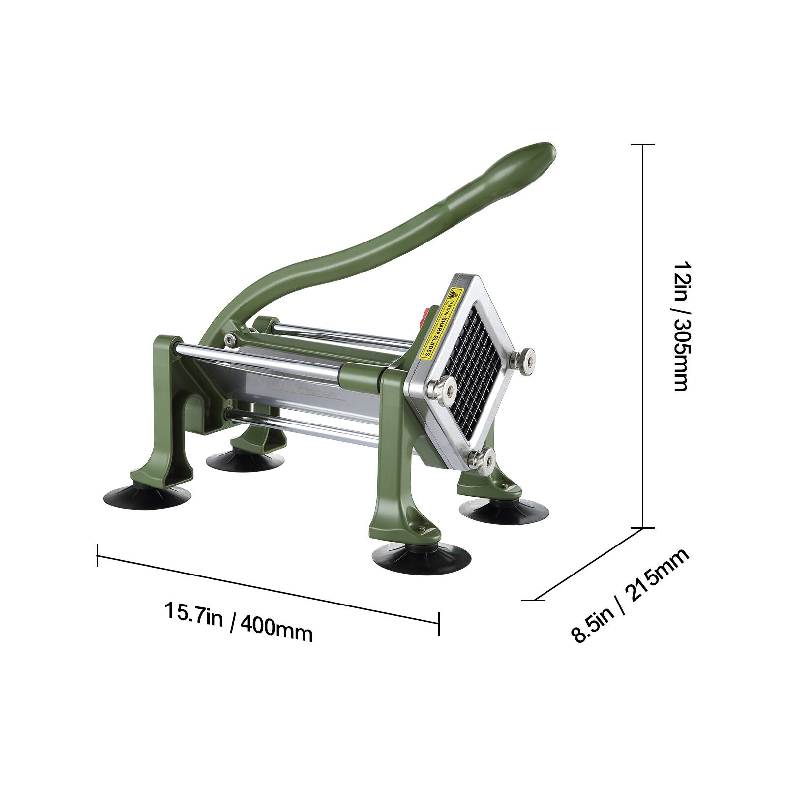 12in / 305mm  
15.7in / 400mm  
8.5in / 215mm