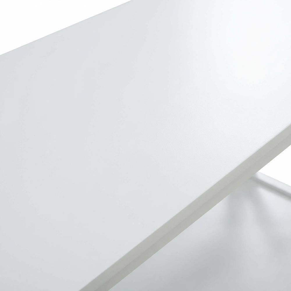 Alt View 2. FurniFact - Wooden 3-Tier Bookcase with Non-Lead Base Paint for Home Storage - White.