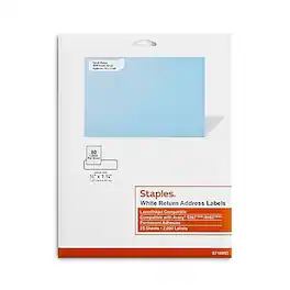 Staples - Laser/Inkjet Address Labels, 1/2" x 1 3/4", 80 Labels/Sheet, 25 Sheets/Pack, 2000 Labels/Box - White