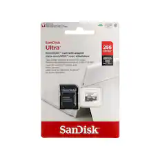 SanDisk Ultra microSDXC card with adapter
carte microSDXC" avec adaptateur
Take better pictures and Full HD Video?
Prendre de meilleures photos et vidéo Full HD
Ideal for Android™ tablets and other devices
Idéal pour les tablettes Android™ et autres appareils
256 GB*
VITESSE JUSQU'A 100 MB/s*
SanDisk microSDHC microSDXC
FULL HD VIDEO
SanDisk