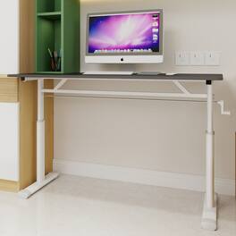 GOODSILO - 47.24" Adjustable Height Desk - Ergonomic Sit Stand Home Office Study Table, Compact Design - Gray