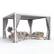 Alt View 5. U-HOMY - 12x12 Aluminum Louvered Pergola with Adjustable Roof, Outdoor Patio Gazebo with Curtains for Backyard and Deck - White.