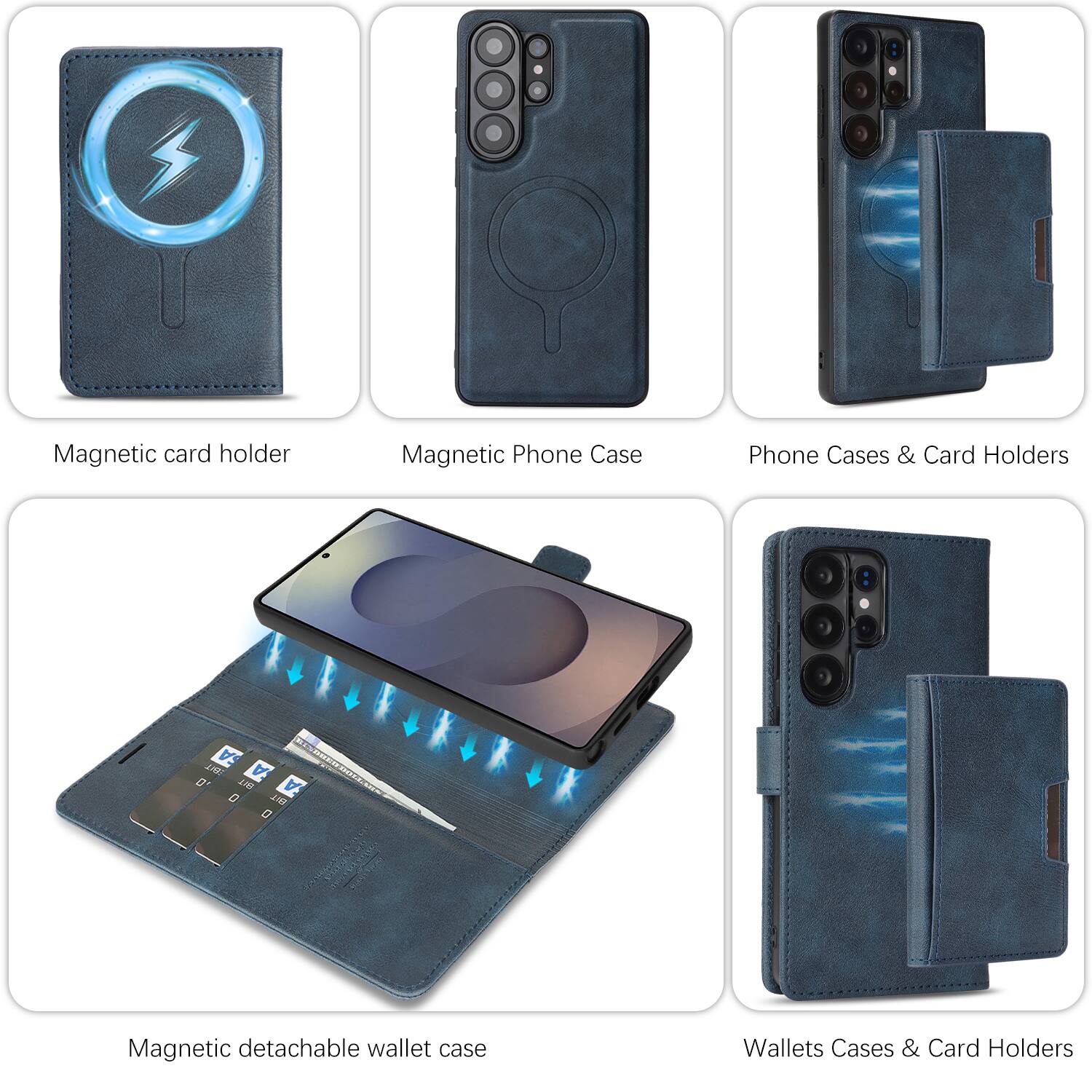 Magnetic card holder  
Magnetic Phone Case  
Phone Cases & Card Holders  
Magnetic detachable wallet case  
Wallets Cases & Card Holders