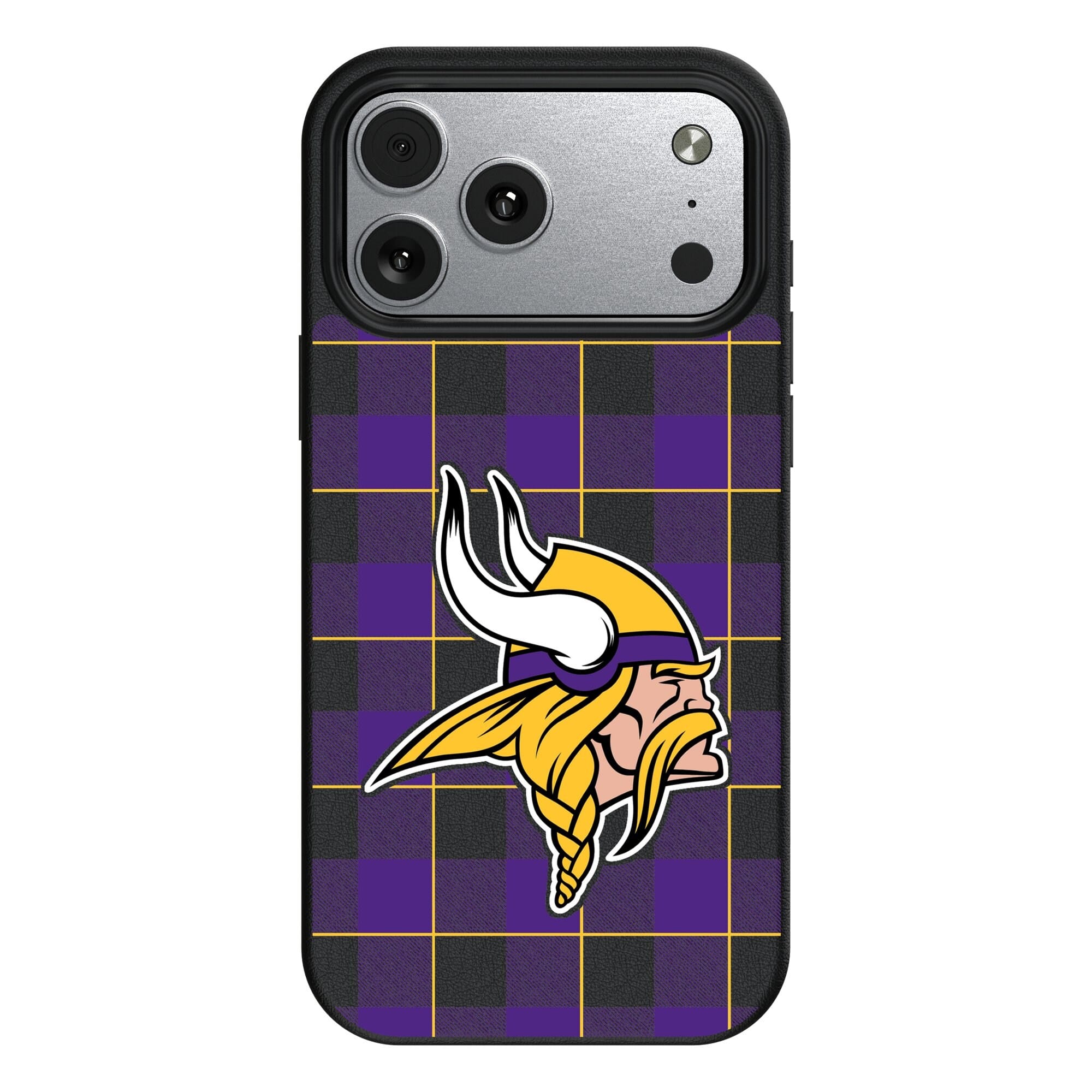 Keyscaper - NFL - Minnesota Vikings Plaid Magnetic Bump iPhone Case - 17 - Black price history on PriceWatchPro