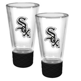 Great American Products - Chicago White Sox 2-Pack 4oz. Cheer Shot Set with Silicone Grip - Black