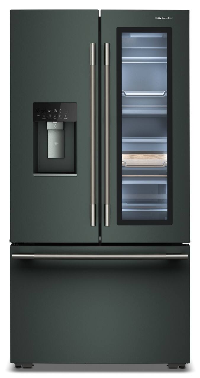 Alt View 11. KitchenAid - 23.8 Cu. Ft. French Door Counter-Depth Refrigerator with ClearVue - Juniper.