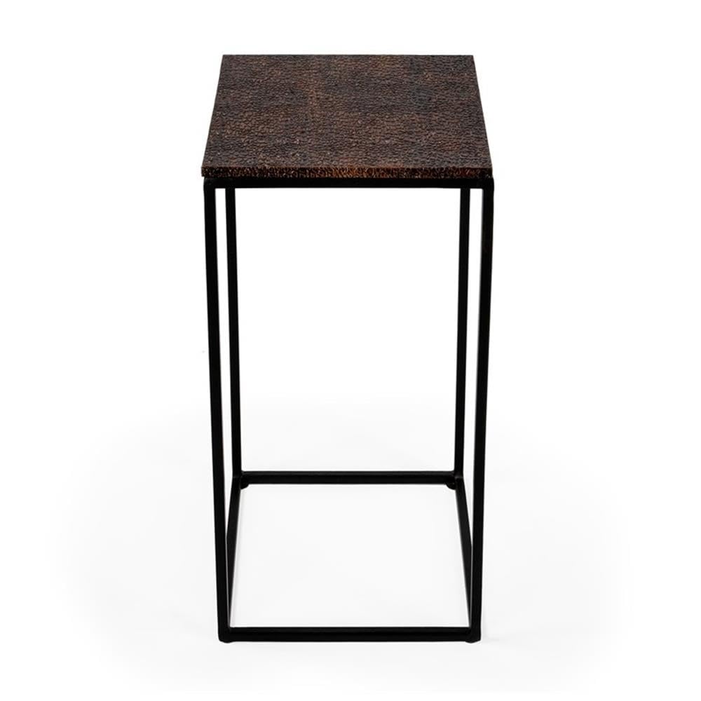 Angle. Butler Specialty - Lacrossa Top Side Table - Bronze.