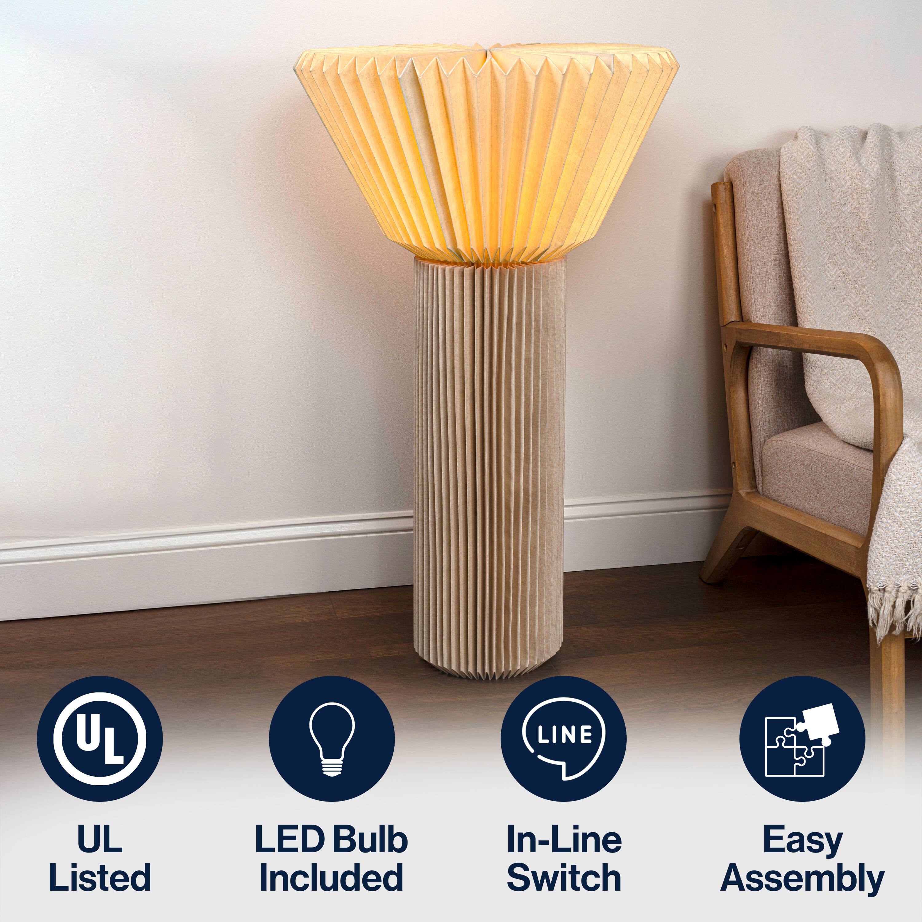 UL Listed LED Bulb Included In-Line Switch Easy Assembly