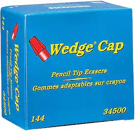 Dixon - Wedge Cap Erasers, 144/Box (34500) - Pink