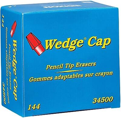 Wedge Cap  
Pencil Tip Erasers  
Gommes adaptables sur crayon  
144  
34500