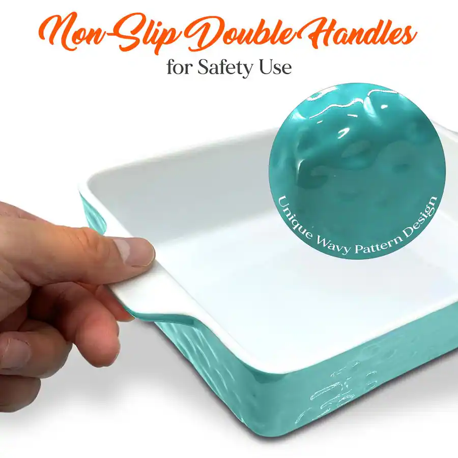Lasagna Color NutriChef 3 pc Casserole Dish Set for Oven, Ceramic Lasagna Baking ...