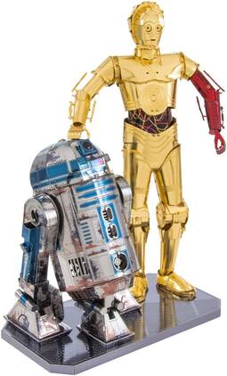 Metal Earth - Star Wars R2-D2 and C-3PO 3D Metal Model Kit Box Set - Silver