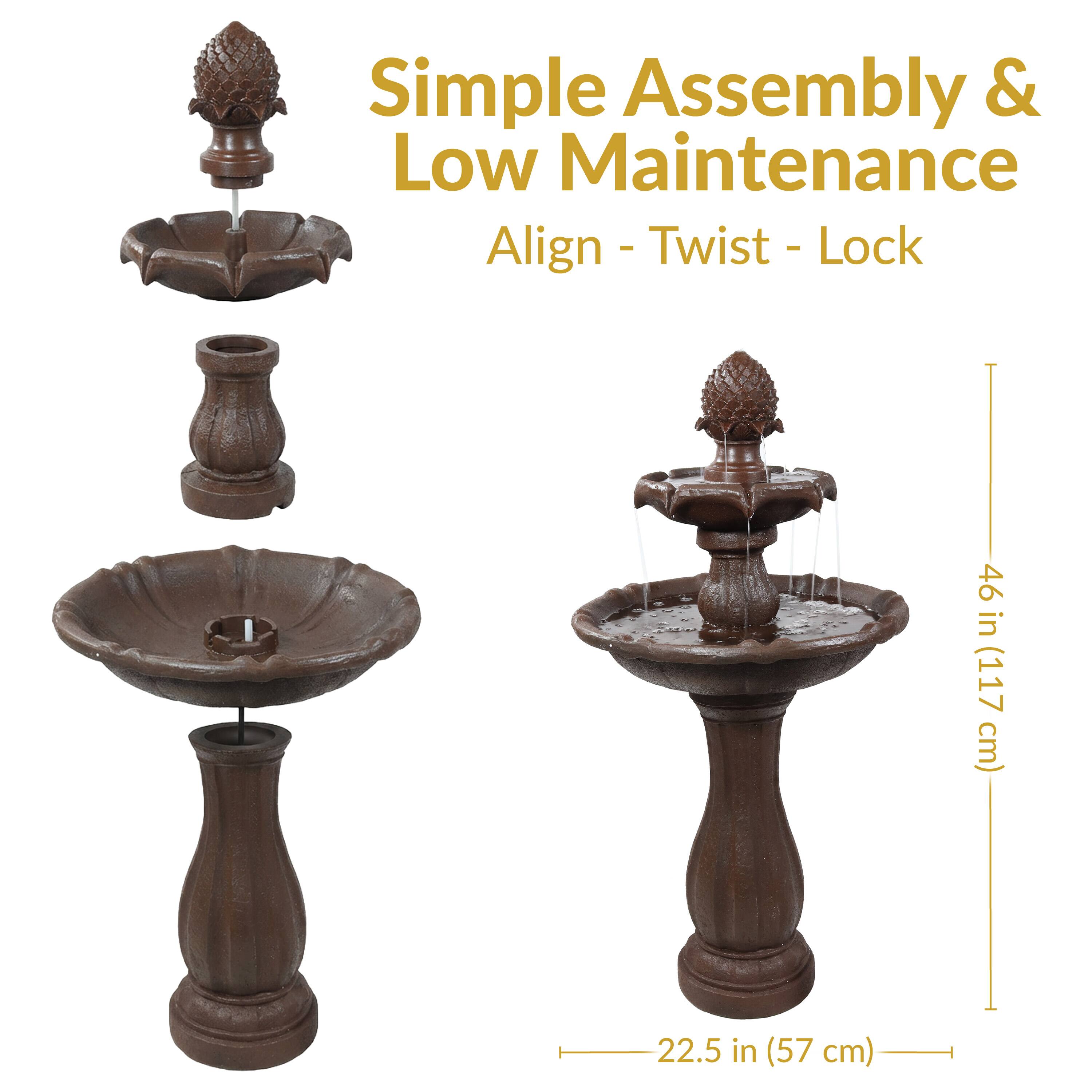 Simple Assembly & Low Maintenance  
Align - Twist - Lock  

46 in (117 cm)  
22.5 in (57 cm)
