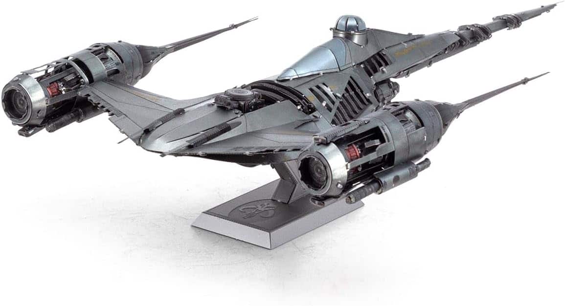 Metal Earth - Premium Series Star Wars Mandalorian N-1 Starfighter 3D Metal Model Kit Fascinations - Silver