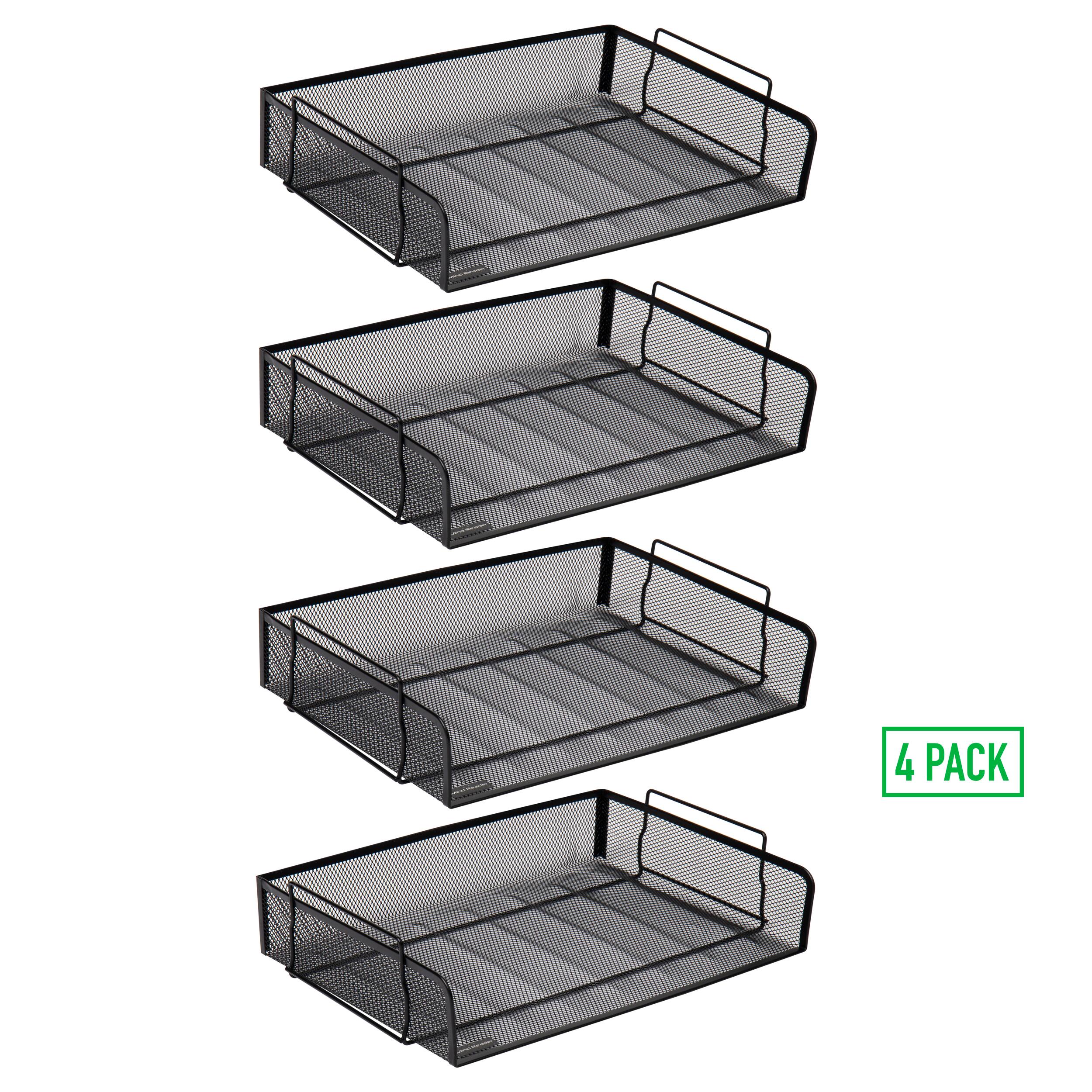 Alt View 14. Mind Reader - 4 Piece Set Stackable Metal - Black.