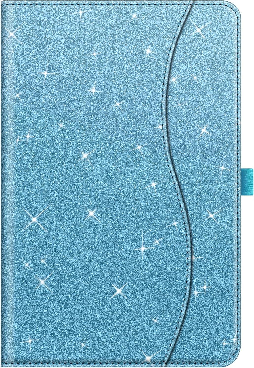 Alt View 5. Fintie - Multi-Angle Case for Samsung Galaxy Tab S10 Lite/ Tab S10 FE/ Tab S9 FE/ Tab S9, With Front Card Pocket, Auto Wake/Sleep - Glittering Blue.