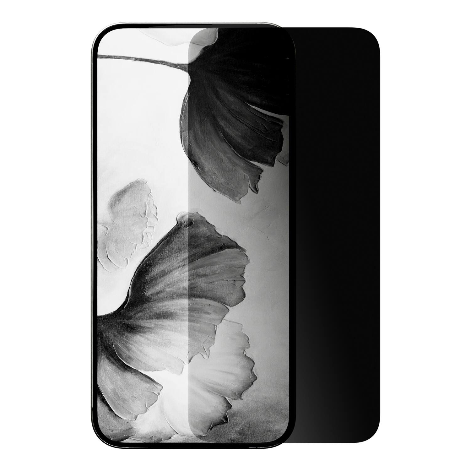 Angle. Cellhelmet - Privacy Tempered Glass with Alignment Tray for iPhone 17 Pro Max - Clear.