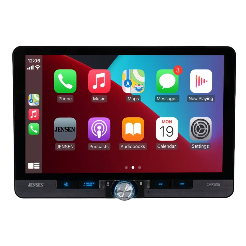 12:06
3 A 280 A
Phone Music Maps Messages Now Playing
JENSEN JENSEN MON 19 Podcasts Audiobooks Calendar Settings
SOURCE HOME
CAR1215