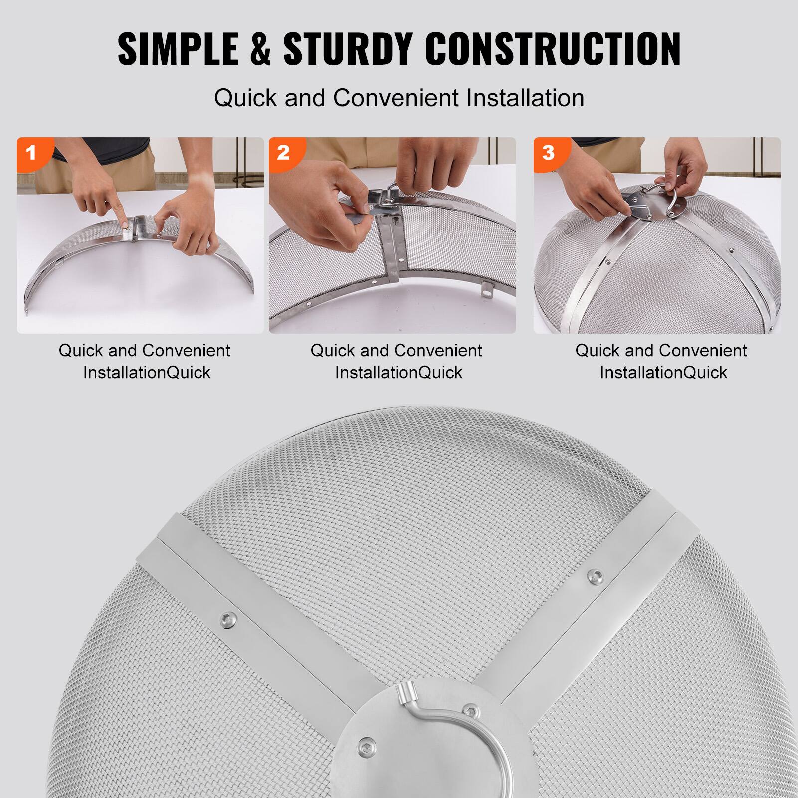 SIMPLE & STURDY CONSTRUCTION  
Quick and Convenient Installation

1. Quick and Convenient InstallationQuick
2. Quick and Convenient InstallationQuick
3. Quick and Convenient InstallationQuick