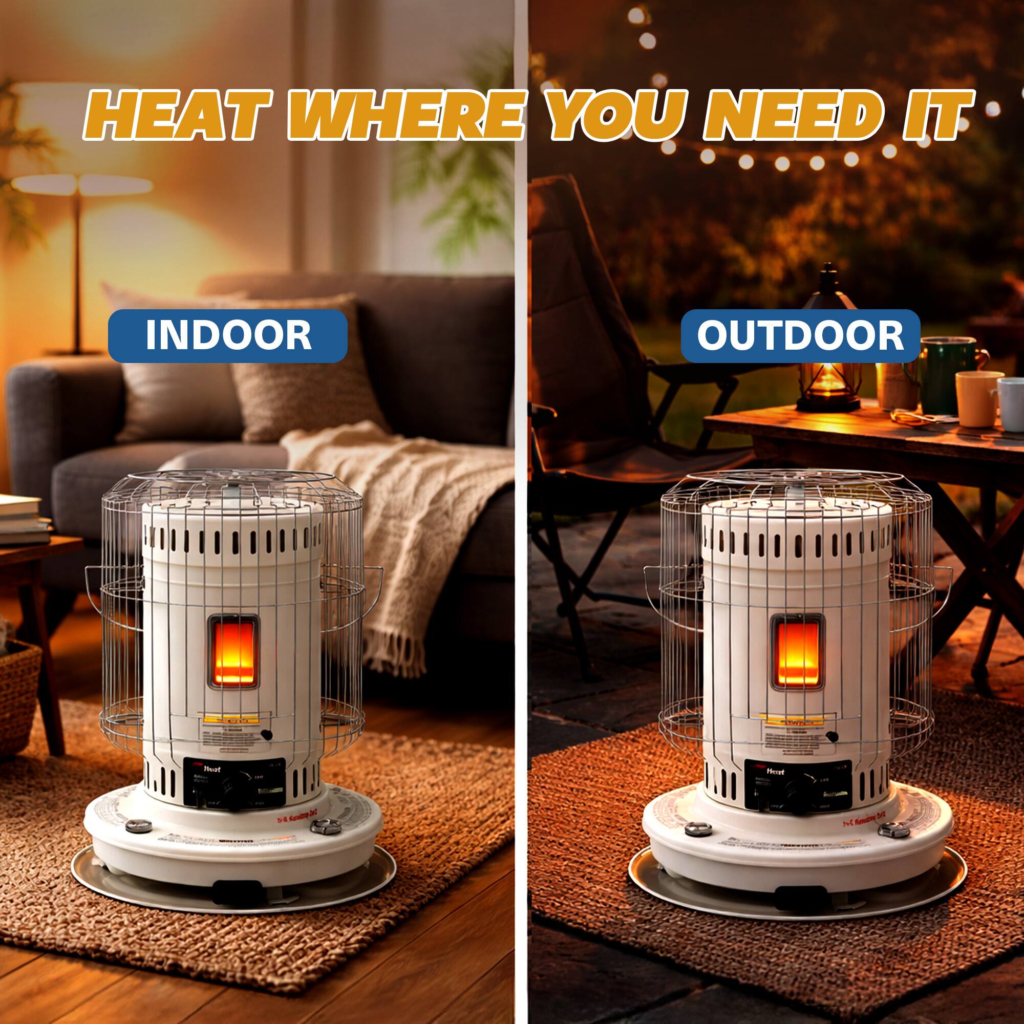 HEAT WHERE YOU NEED IT

INDOOR

OUTDOOR