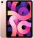 Angle. Apple - iPad Air 4 A2316 (WiFi) 256GB w/ Case, Wireless Earbuds,Tempered Glass Screen Protector - Rose Gold.