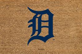 Evergreen Enterprises - Detroit Tigers 24" x 36" Outdoor Team Logo Coir Mat - Brown