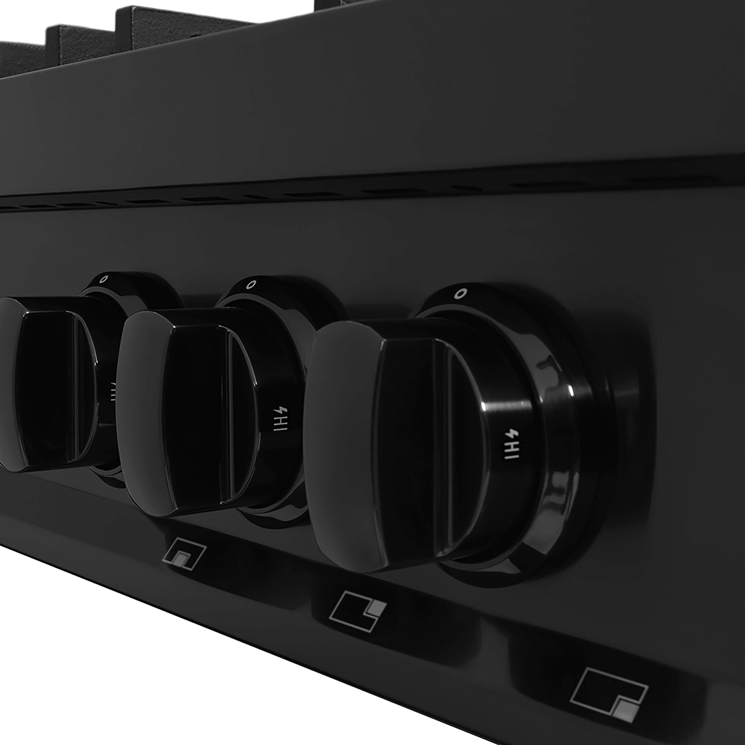 Alt View 7. ZLINE - ZLINE 36 in. Classic Gas Rangetop with 6 Burners and Porcelain Cooktop in Black Stainless Steel (RTB2-36) - Black Stainless Steel.