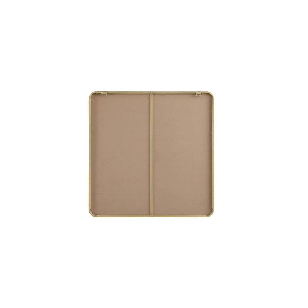 Angle. Elegant Decor - Contour Metal Rectangle Mirror 36x36 in Brass - Brass.
