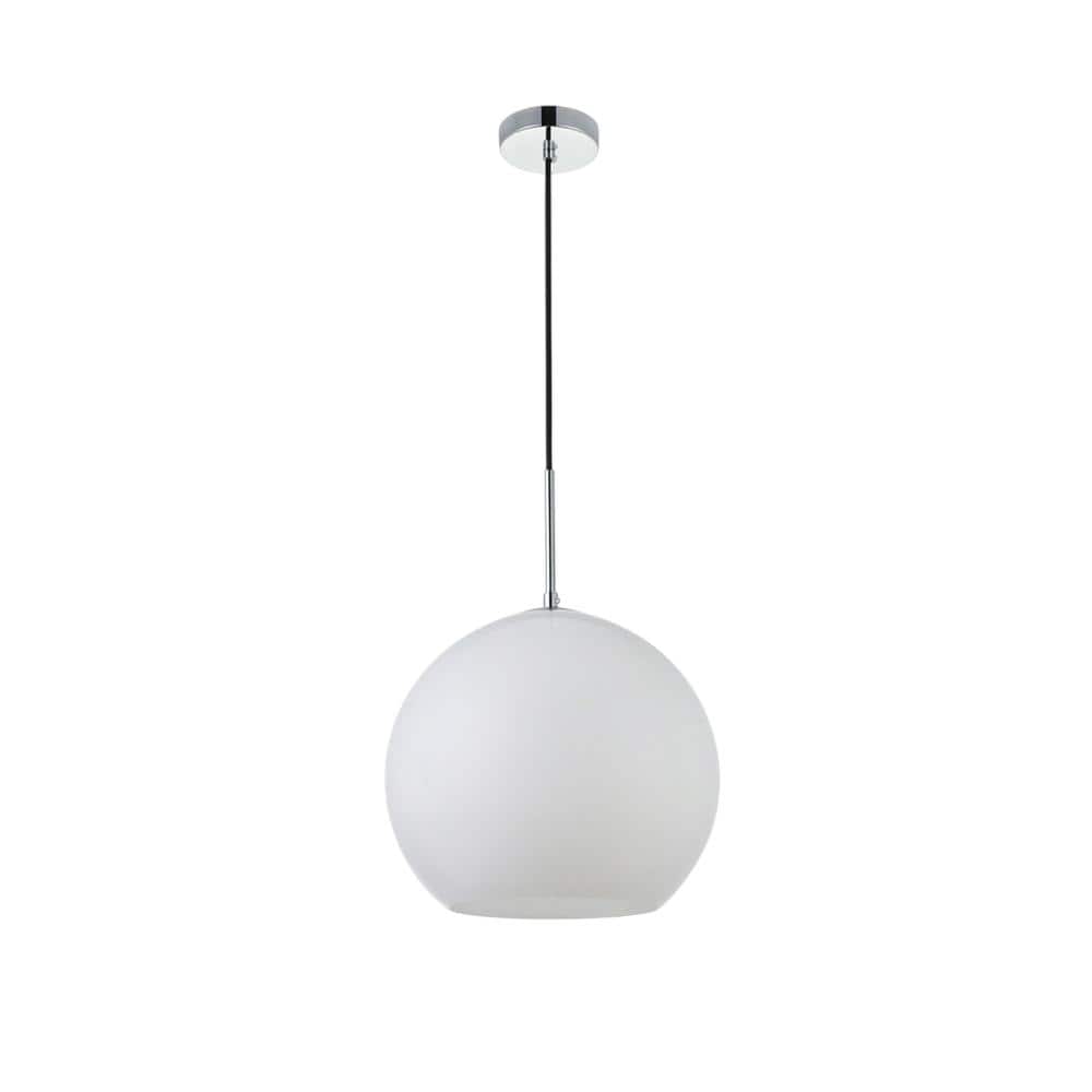 Living District - Baxter 1 Light Chrome Pendant With Frosted White Glass - Chrome And Frosted White price history on PriceWatchPro