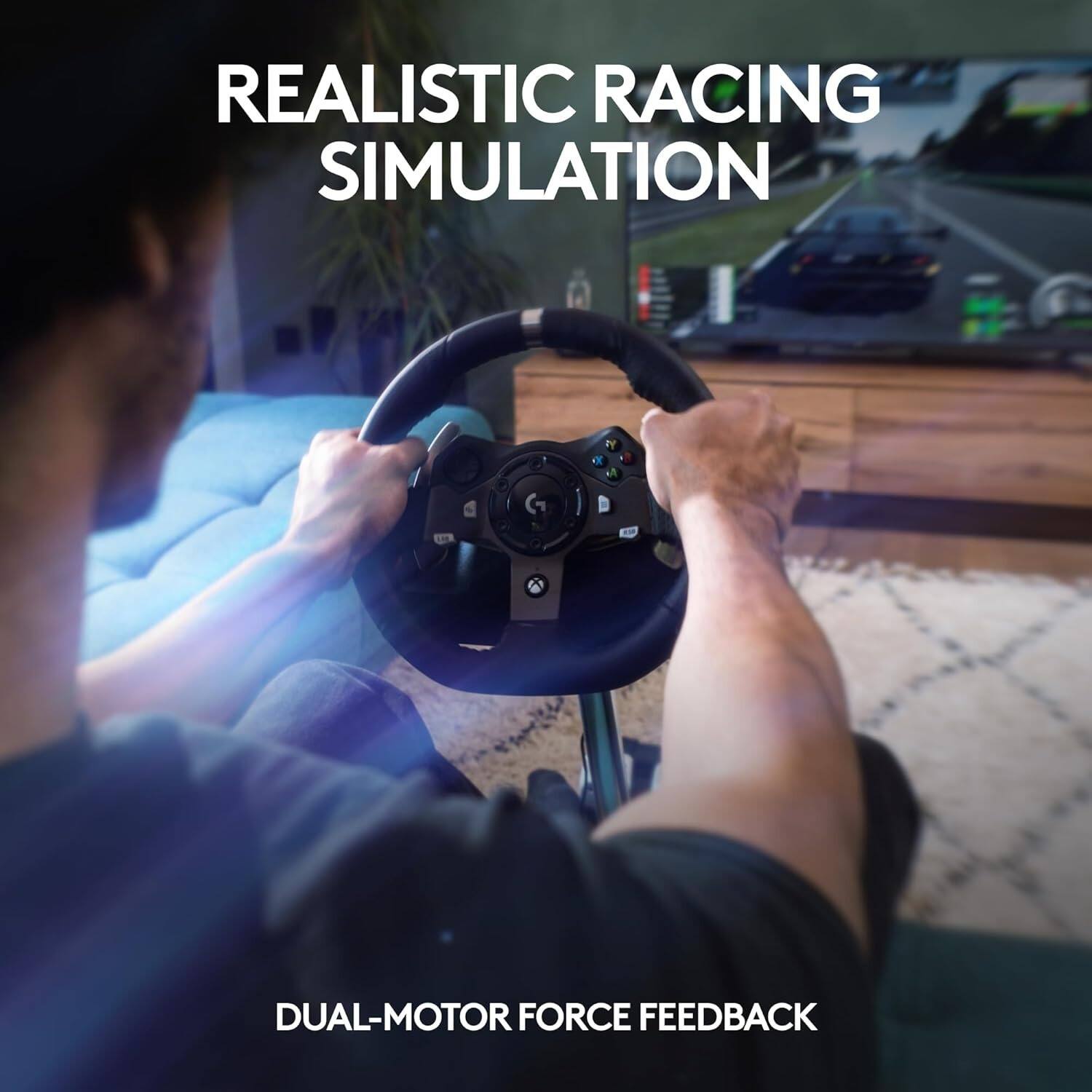REALISTIC RACING SIMULATION  
DUAL-MOTOR FORCE FEEDBACK