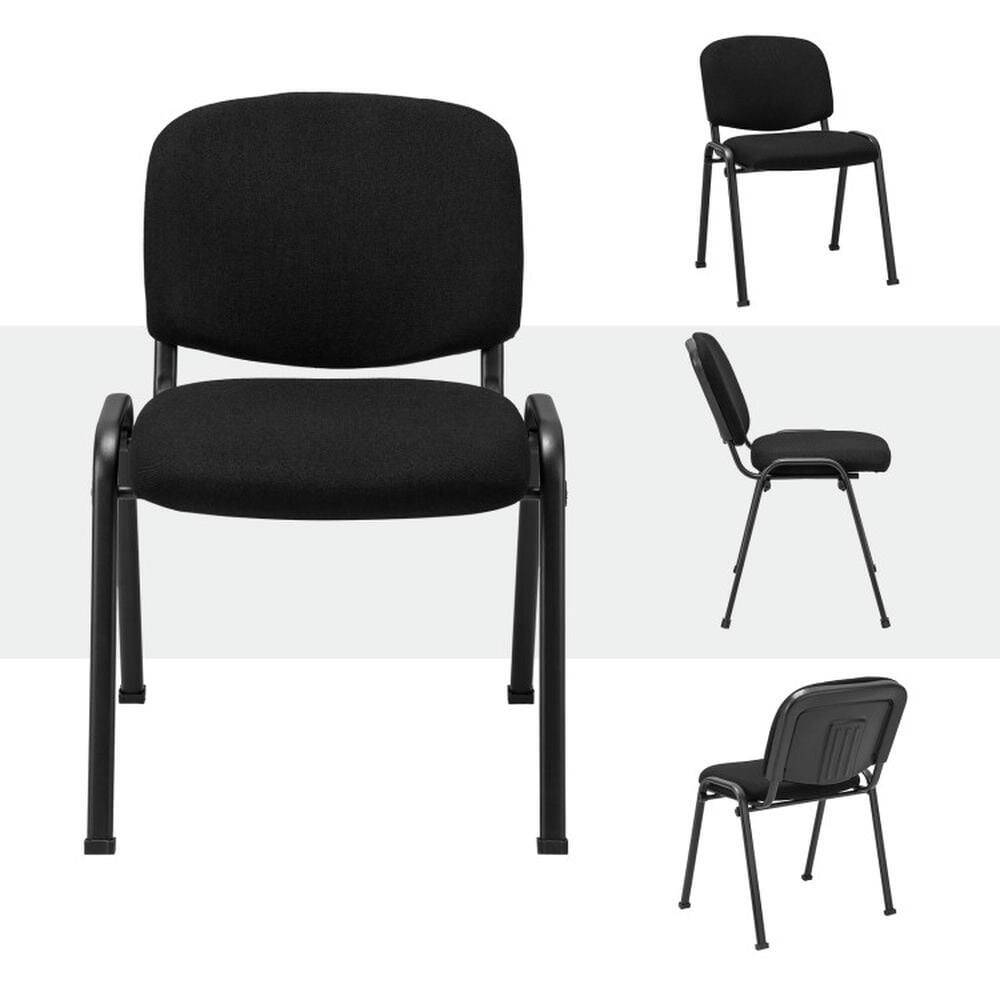 Alt View 1. Kadyn - Office Chair with Metal Frame and Padded Cushions for Conference Room-Set 2, Home Office Computer Desk Chair - Black.