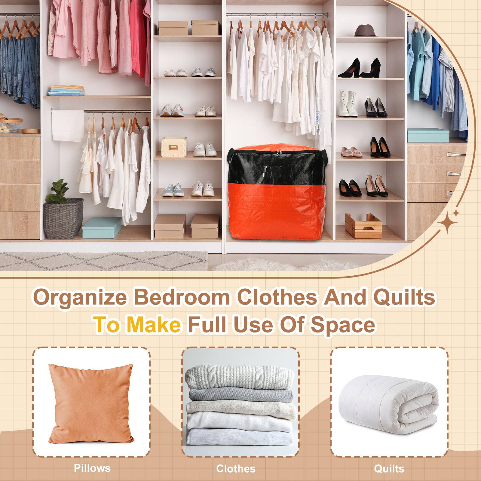 Organize Bedroom Clothes And Quilts To Make Full Use Of Space

Pillows
Clothes
Quilts