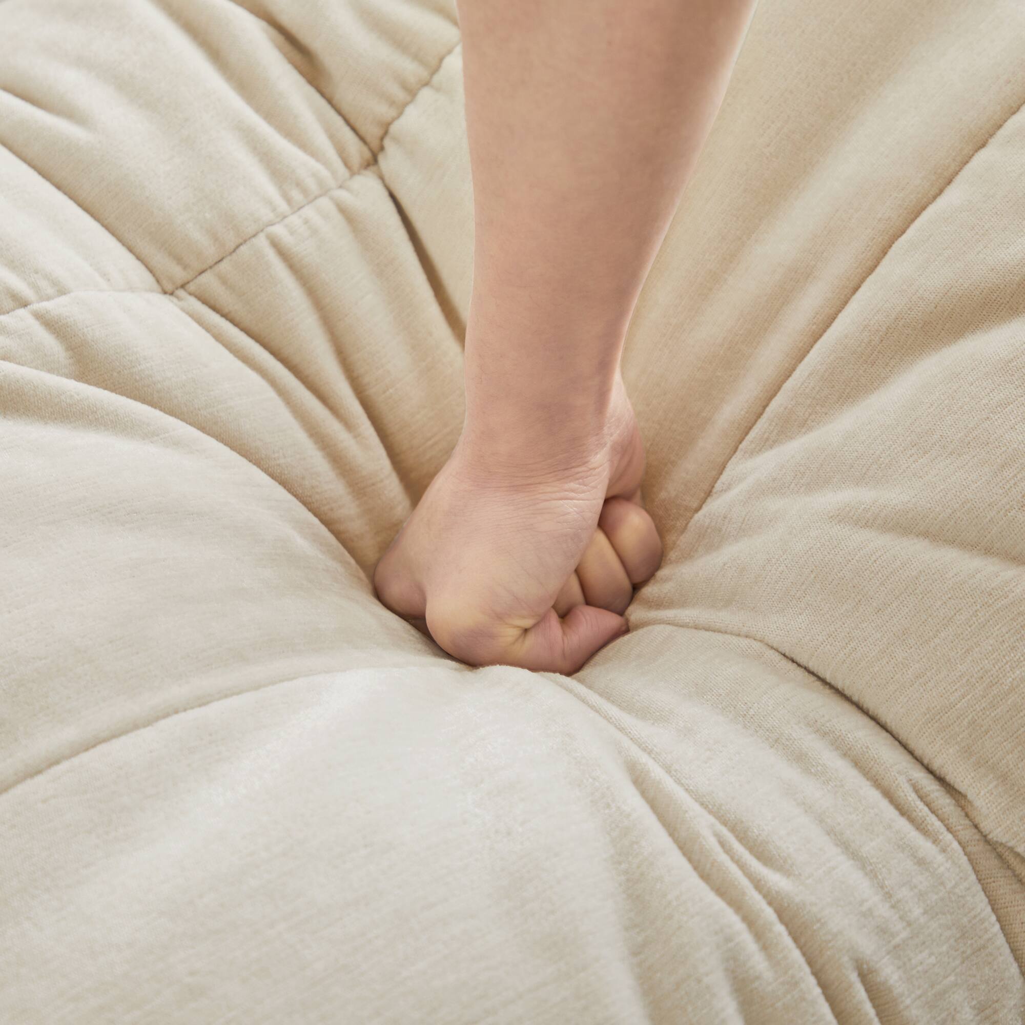 Alt View 2. LOVMOR - 105 inch Chenille Couch U Shaped Deep Seat Storage Ottoman Anti Slip For Living Room Apartment Lounge Plush TV - Cream Beige.