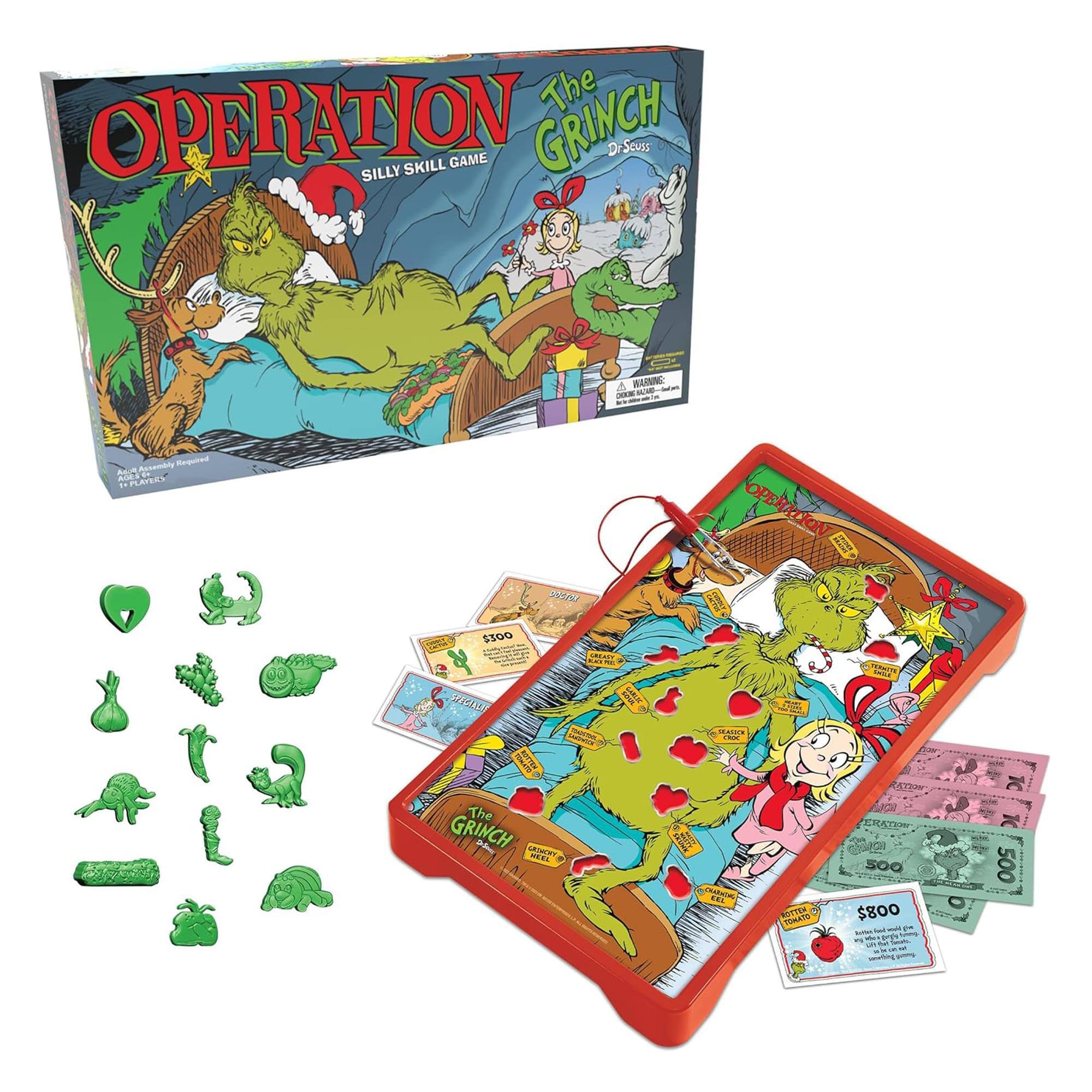 The OPERATION SILLY SKILL GAME GRINCH Dr. Seuss A MARGIN So Reoe N HRAEY OPERATION KaV I BASAR PA 5T0O SREANT SSA - (I The GRINCH ER  O. - M Nde EE - NETTOR n O AER ATI 500 $800 - - - - - 1 500