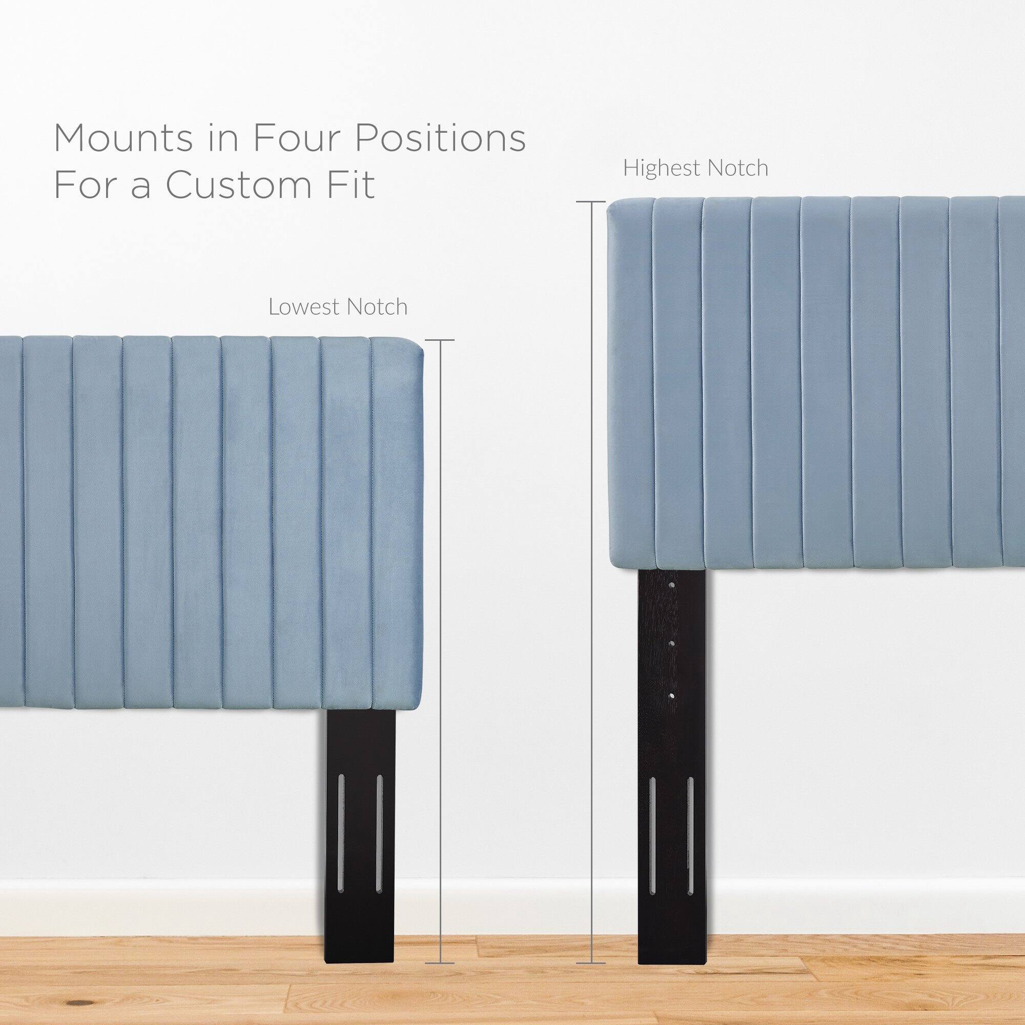 Mounts in Four Positions  
For a Custom Fit  

Lowest Notch  

Highest Notch