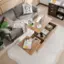 Left. Costway - 47'' Lift Top Coffee Table Central Table with Hidden Compartments for Living Room - Brown.