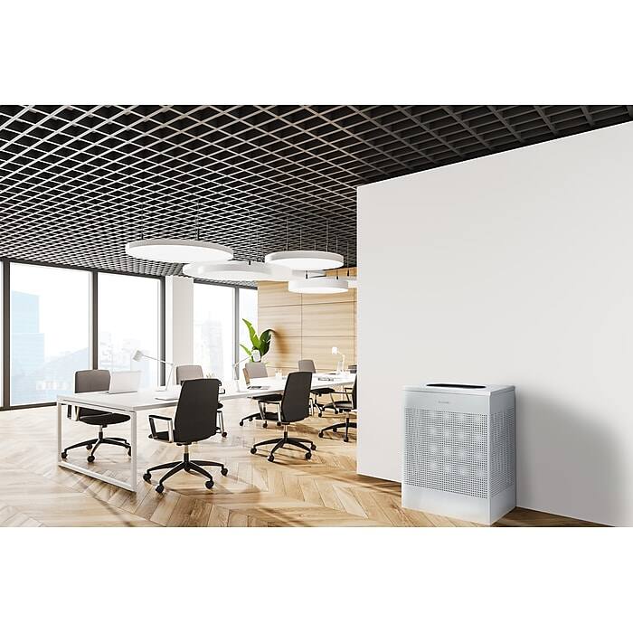 Alt View 4. Alpine Industries - 23 Gallon Stainless Steel Square Perforated Indoor Trash Can - Silver.